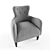 Elegant Wing Chair: Feminine Design 3D model small image 1