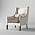 Classic Cabot Cove High-Back Chair 3D model small image 1