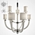 Elegant White Oak Chandelier 3D model small image 1