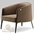 Elegant Vittoria Frigerio Armchairs 3D model small image 3