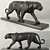 Elegant Eichholtz Panther Sculpture 3D model small image 2