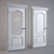 Elegant Ivory Patina Doors 3D model small image 1