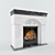 Marble Portal Electric Fireplace 3D model small image 2