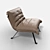 Contemporary Stitch Armchair 3D model small image 3