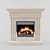 Modern Marble Electric Fireplace 3D model small image 1