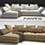Flexform Sunny Sofa: Stylish and Spacious Seating 3D model small image 1