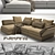 Flexform Sunny Sofa: Stylish and Spacious Seating 3D model small image 3