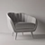 Glamorous "Geddes" Armchair: Vintage-Inspired Gatsby Style 3D model small image 2