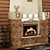 Hunting Lodge Fireplace 3D model small image 3