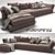 Flexform Sunny: Stylish and Spacious Sofa 3D model small image 1