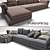 Flexform Sunny: Stylish and Spacious Sofa 3D model small image 2