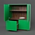 Green 2-Drawer Cabinet | 90x40x107 cm, IKEA Stockholm 3D model small image 2
