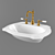 Elegant Jacob Delafon Portrait Sink 3D model small image 1