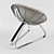 Metal Frame Soft Cushion Armchair 3D model small image 2