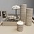 Riviere Set: Lamp, Frames, Coral, Trays, Boxes, Vases, Candle Holder, Eichholtz Coffee Table 3D model small image 3