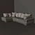 Title: Cozy Comfort Sofa with Plush Pillows 3D model small image 2