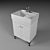 Under Sink Cabinet: White, 2 DVRTS 3D model small image 1