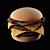 Classic Burger: Juicy, Delicious & Irresistible 3D model small image 1