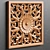 Russian Wood Carving: Authentic Wooden Texture 3D model small image 2