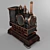 Retro Steam Train Thermometer 3D model small image 2