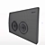GEBERIT DELTA Flush Key - Sleek Chrome Finish 3D model small image 3