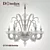 Dazzling White Glass Chandelier 3D model small image 1