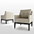 Cozy Lounge Armchair 3D model small image 1