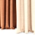 Chic Chocolate Curtains 3D model small image 2