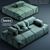 Panama Bold Modular Sofa 3D model small image 1