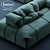 Panama Bold Modular Sofa 3D model small image 3