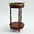 Elegant Mahogany & Brass Side Table 3D model small image 1