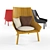 Elegant Eugene Lounge Chair 3D model small image 1