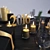 Golden New Year Wood Table 3D model small image 2