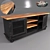 Vintage Boxcar: Industrial Chic Media Console 3D model small image 1