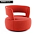 Elevate Your Comfort with Atoll Swivel Armchair 3D model small image 1