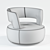 Elevate Your Comfort with Atoll Swivel Armchair 3D model small image 3