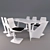 Modern Dining Set by Roche Bobois 3D model small image 1