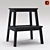 Versatile Black Stool-Ladder: Bekvem 3D model small image 1