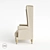 Marko Kraus Throne Armchair: Elegant and Luxurious Seating 3D model small image 3