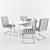 Elegant Table and Chair Set 3D model small image 3