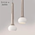 Glowing Torch: Ceramic Ceiling Lamp 3D model small image 1