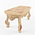 Vintage Beech Wood Coffee Table 3D model small image 2