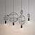 Abstract Metal Pendant Lamp 3D model small image 1