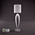 Title: Sleek Chrome Floor Lamp 3D model small image 1