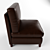 Pottery Barn Leather Armless Chair 3D model small image 2