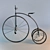 Vintage-inspired Decorative Bike: 40cm Height 3D model small image 2