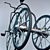 Vintage-inspired Decorative Bike: 40cm Height 3D model small image 3