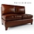 Cameron Leather Love Seat 3D model small image 1