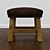 Pottery Barn Caden Leather Stool - Stylish and Functional 3D model small image 2