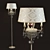 Elegant Ivory Crystal Floor Lamp 3D model small image 1